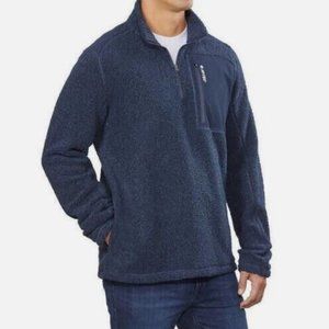 Men's Hi Tec XXL Navy Quarter-Zip Fleece Pullover